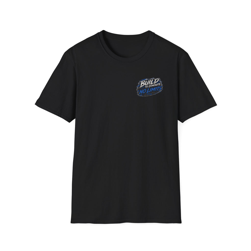 Motivational 'Build to Dominate — No Limits' T-Shirt